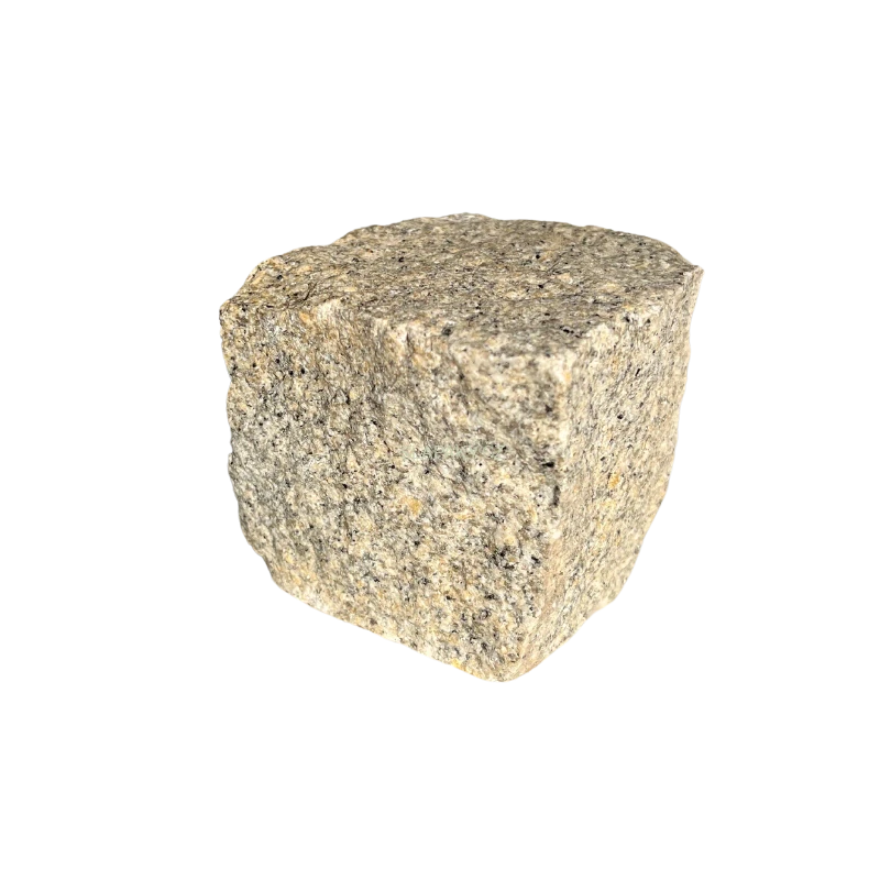 Žulové dlažební kostky mozaika 6 x 6 - šedožluté jemnozrnné