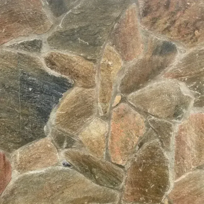 Přírodní štípaná břidlice MULTI tl.30-50 mm, rozměr 15-50 cm