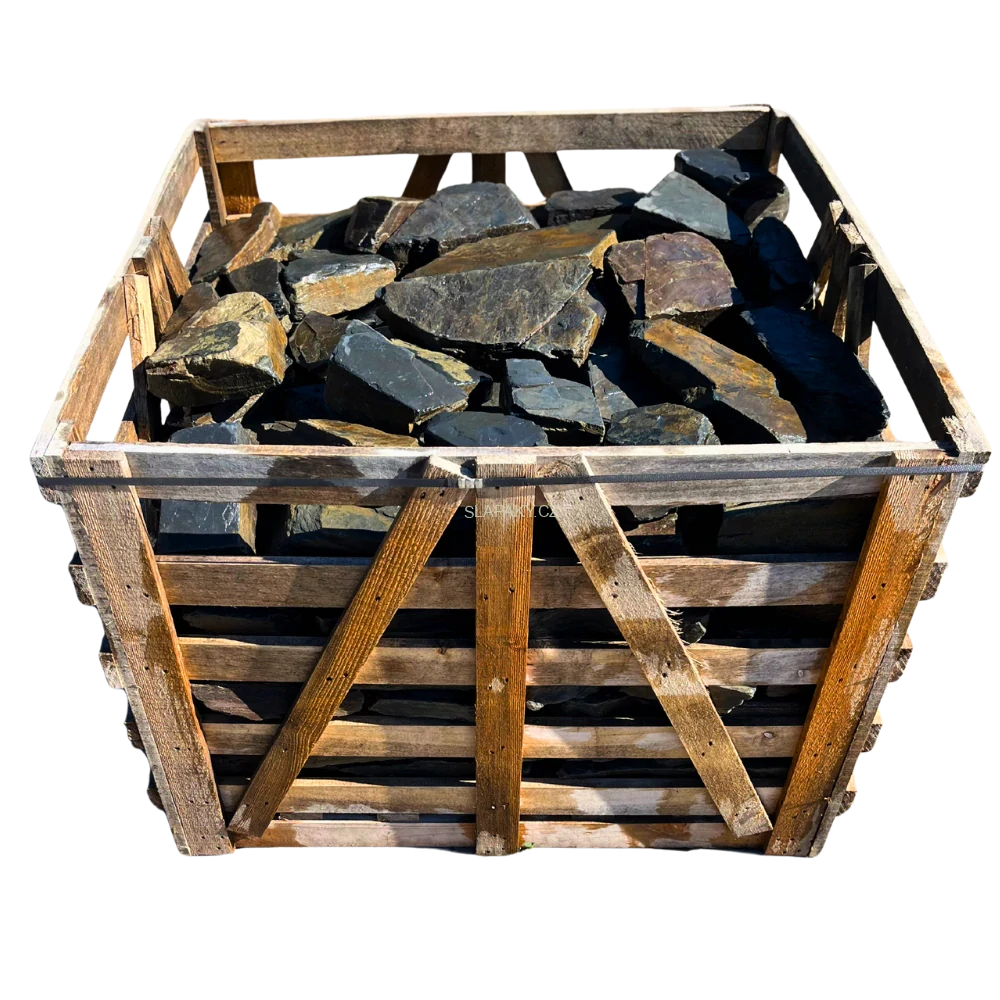 Solitéry břidlice Nera Grigio - omleté