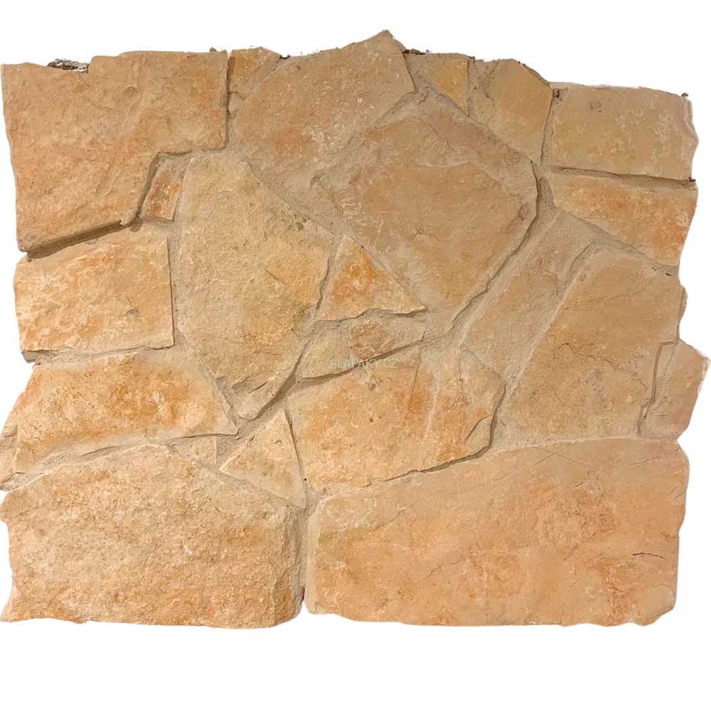 Přírodní štípaný vápenec Marina Trani, nepravidelné tvary tl. 20-30 mm - povrch NATURAL
