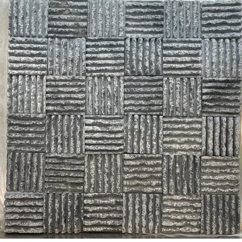 Mozaika BLACK TETRIS - plastická 3D - 30x30 cm