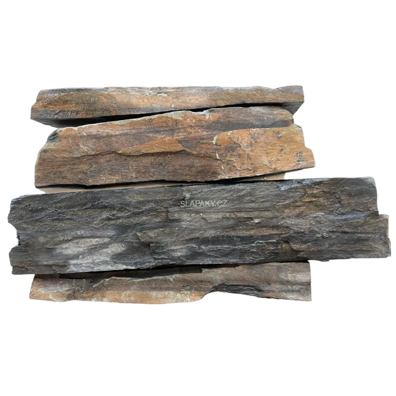 Přírodní štípaná břidlice Nera Grigio - obklad 1 x řezaný tl. 30 mm