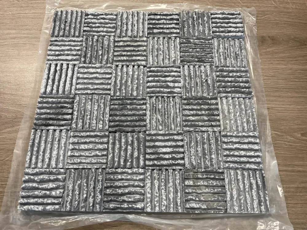 Mozaika BLACK TETRIS - plastická 3D - 30x30 cm