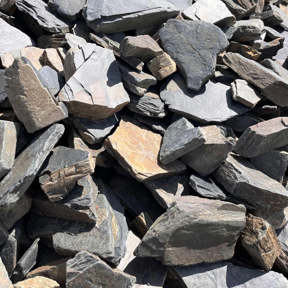 Solitéry břidlice Nera Grigio - omleté