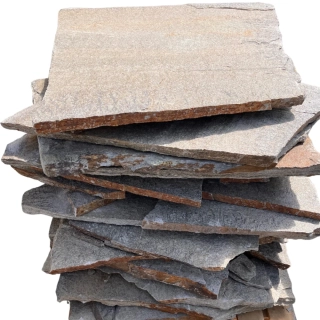 Přírodní kámen Rula dlažba - nášlapné kameny Gold Brown tl.3-5 cm nepravidelné tvary